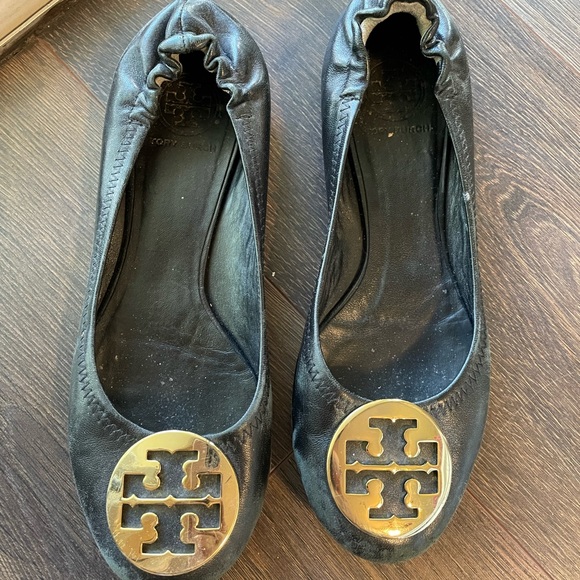 Authentic Black Tory Burch Flats size 8 - Picture 2 of 6